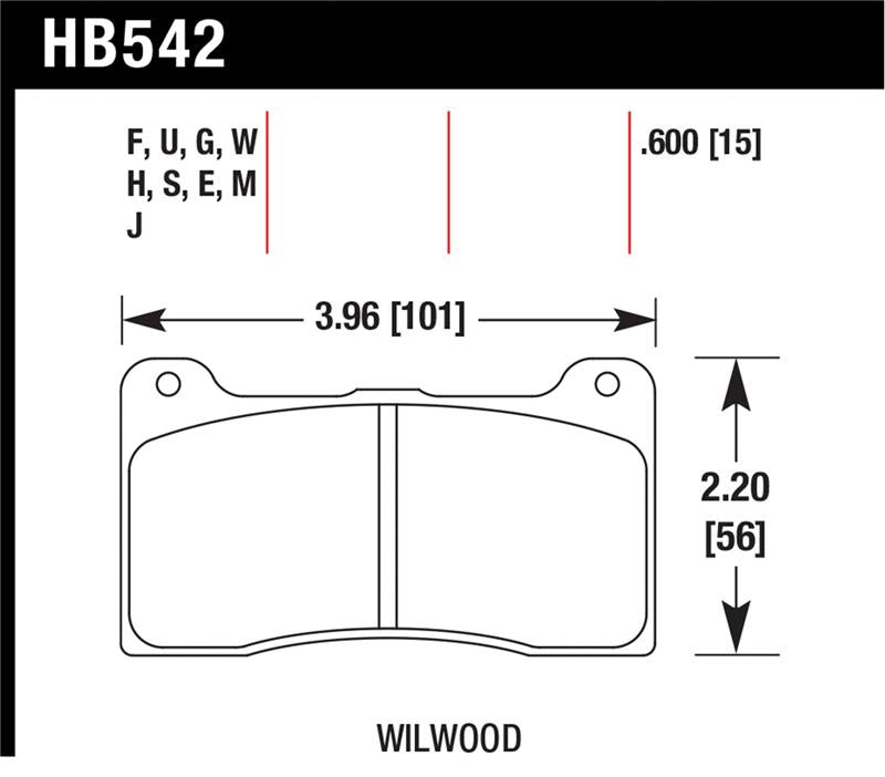HAWK DTC-30 Brake Pad Sets - Hawk Wilwood 15mm DTC-30 Race Brake Pads