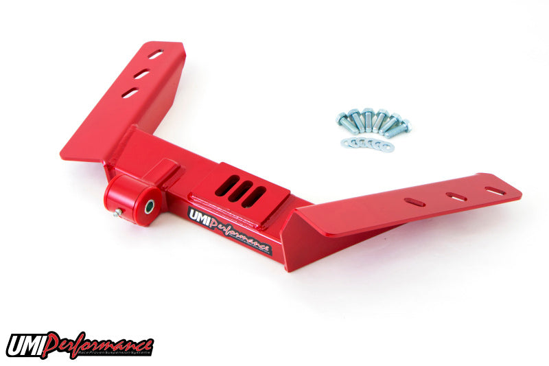 UMI Crossmember Reinforcements - UMI Performance 82-92 GM F-Body TH400 Tunnel Brace Front Mount- Red