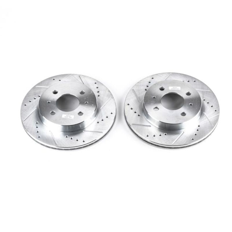 PSB Evolution Drill/Slot Rotor - Power Stop 91-92 Saturn SC Front Evolution Drilled & Slotted Rotors - Pair