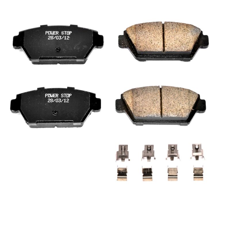 PSB Z17 Evolution Brake Pads - Power Stop 90-94 Eagle Talon Rear Z17 Evolution Ceramic Brake Pads w/Hardware