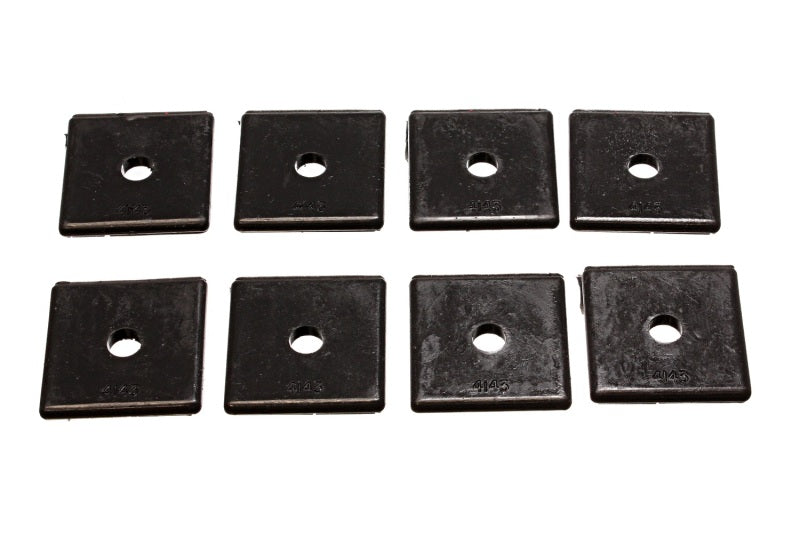 ES Poly Pads - Black - Energy Suspension Pad - Med - 2in SQ x 7/16in ID x 1/4in H - Black