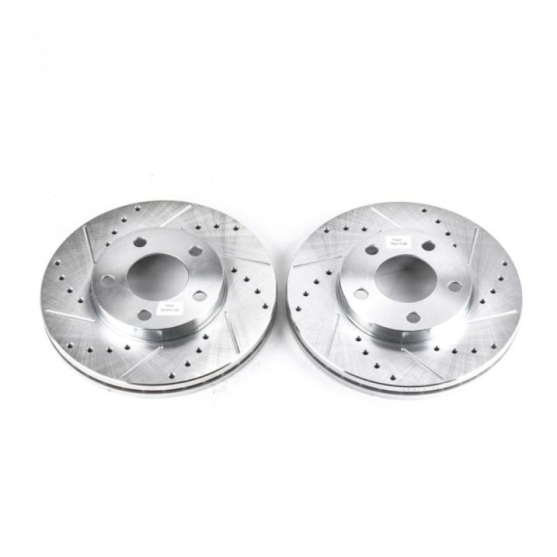 PSB Evolution Drill/Slot Rotor - Power Stop 94-04 Ford Mustang Front Evolution Drilled & Slotted Rotors - Pair