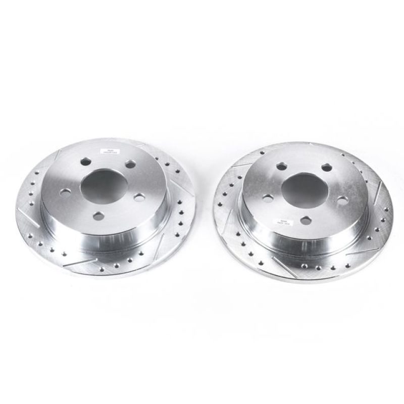 PSB Evolution Drill/Slot Rotor - Power Stop 04-05 Buick Century Rear Evolution Drilled & Slotted Rotors - Pair