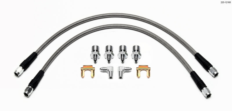 WIL Flexline Brake Hose - Wilwood Flexline Kit Front 1965-1969 Ford Mustang