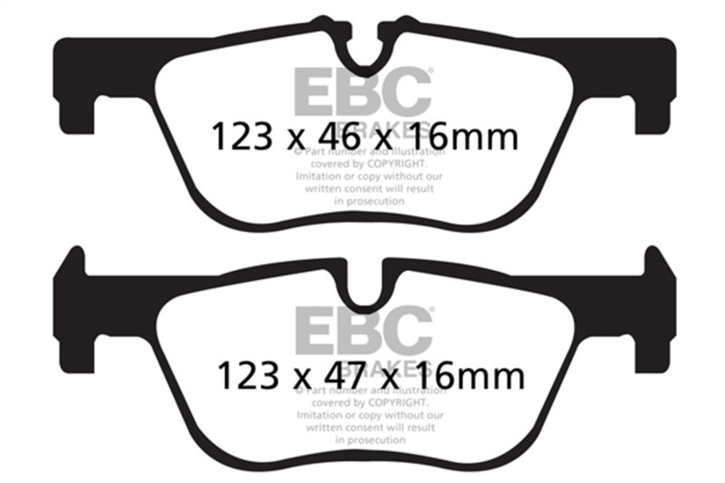 EBC Redstuff Brake Pad Sets - EBC 14+ BMW 228 Coupe 2.0 Turbo ATE calipers Redstuff Rear Brake Pads