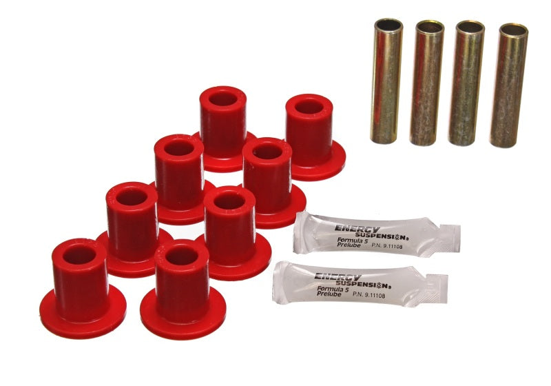 ES Spring/Shackle Bush - Red - Energy Suspension Leaf Spring Bushing Set - Red