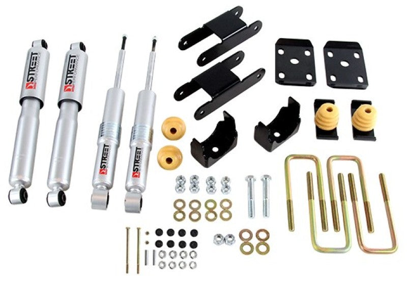 BT Lower Kit w SP Shocks - Belltech LOWERING KIT 18-20 Chevy Colorado/Canyon All Cab/SB -0-3in F / -4in R w/ Street Perf Shocks