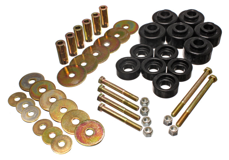 ES Body Mounts - Black - Energy Suspension 97-03 Ford F-100/F-150 2WD/F250 2WD & L-Duty Black Body (Cab) Mount Set