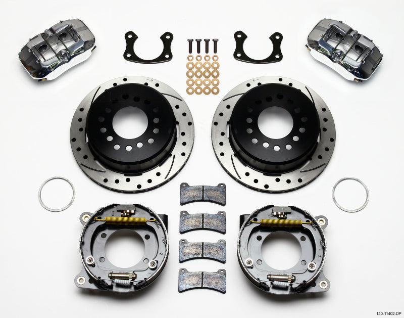 WIL Dynapro Brake Kit - Wilwood Dynapro Low-Profile 11.00in P-Brake Kit Drill-Pol New Big Ford 2.36in Offset