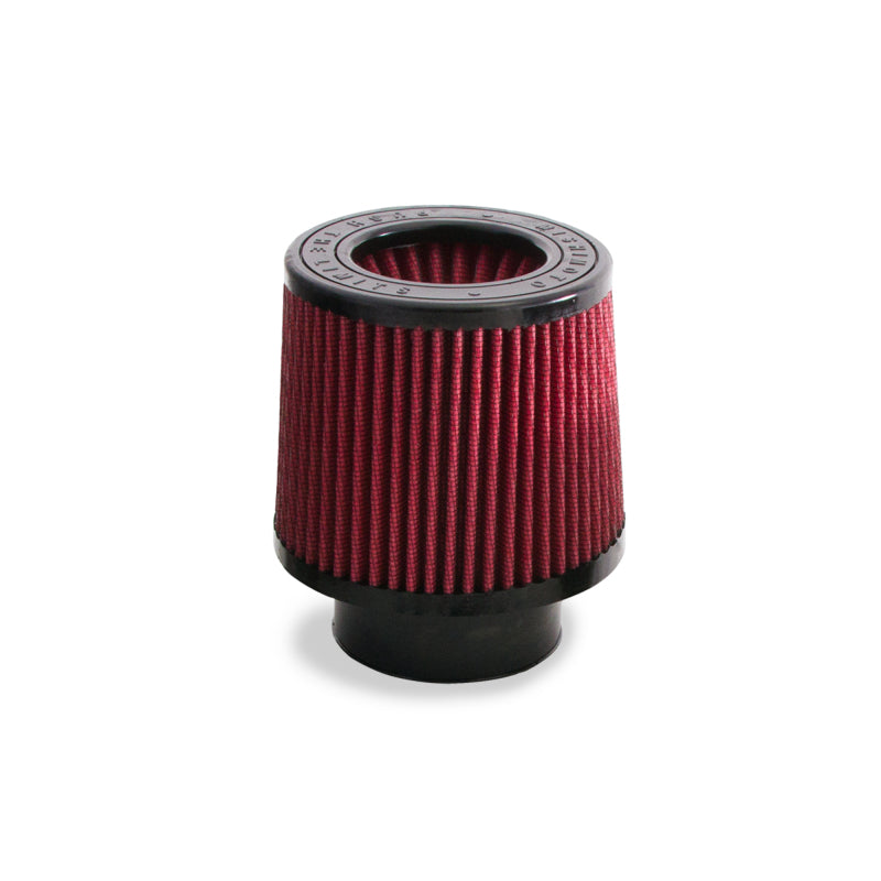 MM Air Filters - Mishimoto Air Filter w/ Molded Logo Red Oil 8 Layer Cotton w/ Worm Gear Clamp