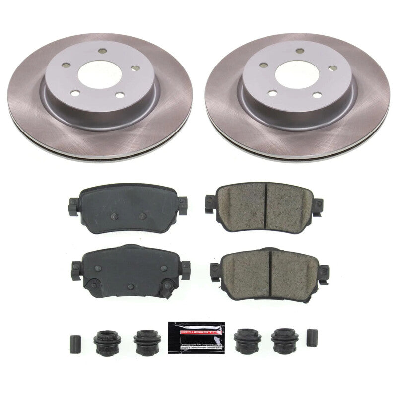 PSB Semi-Coated Rotor Kits - Power Stop 19-21 Nissan Rogue Sport Rear Semi-Coated Rotor Kit