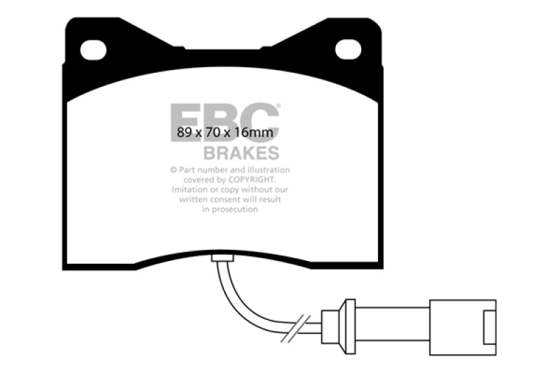 EBC Yellowstuff Brake Pad Sets - EBC 78-82 BMW M1 3.5 Yellowstuff Front Brake Pads