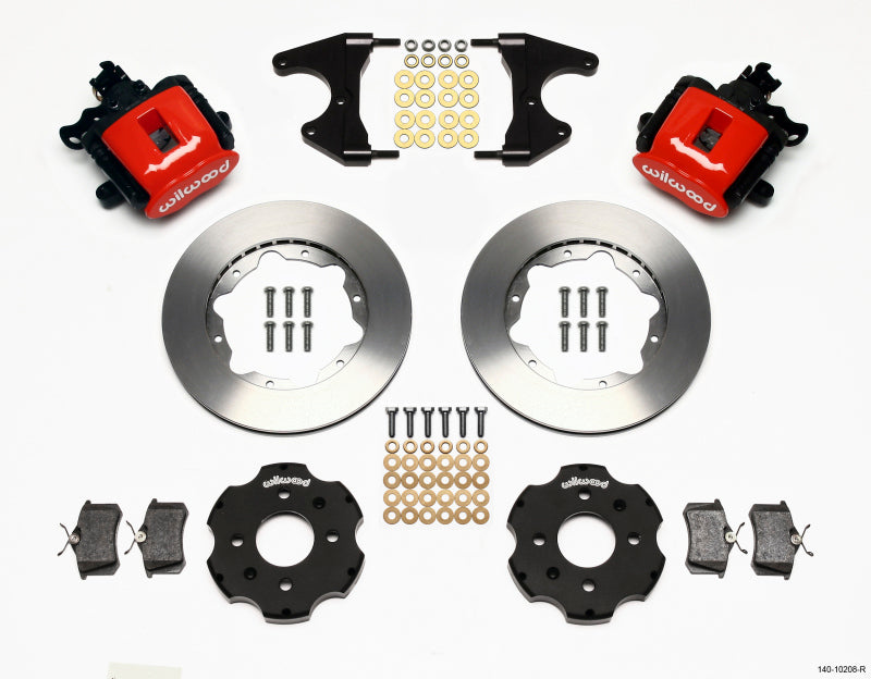 WIL Parking Brake Brake Kit - Wilwood Combination Parking Brake Rear Kit 11.00in Red Civic / Integra Drum 2.46 Hub Offset