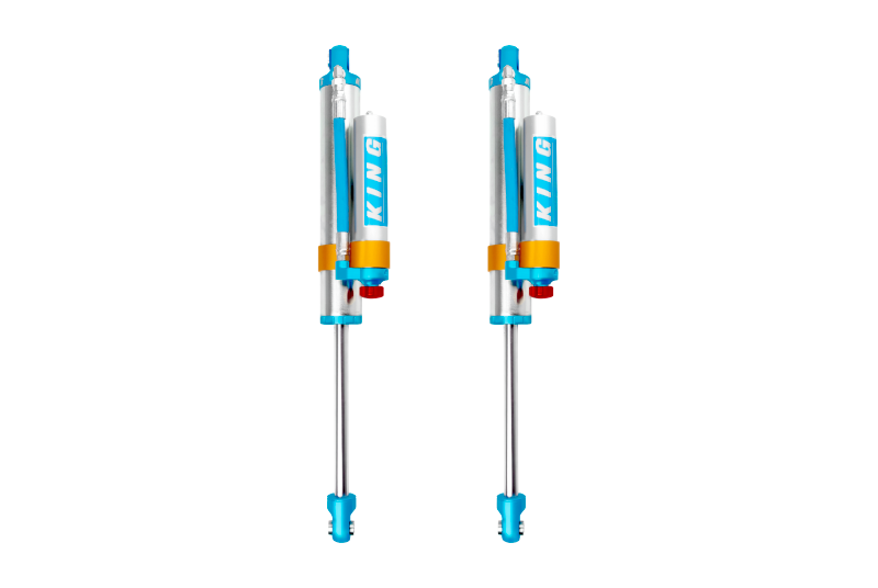 KIN 2.5 Shocks - King Shocks 2005+ Ford F-250/F-350 4WD Rear 2.5 Dia Piggy Hose Reservoir Shock w/Adjuster (Pair)