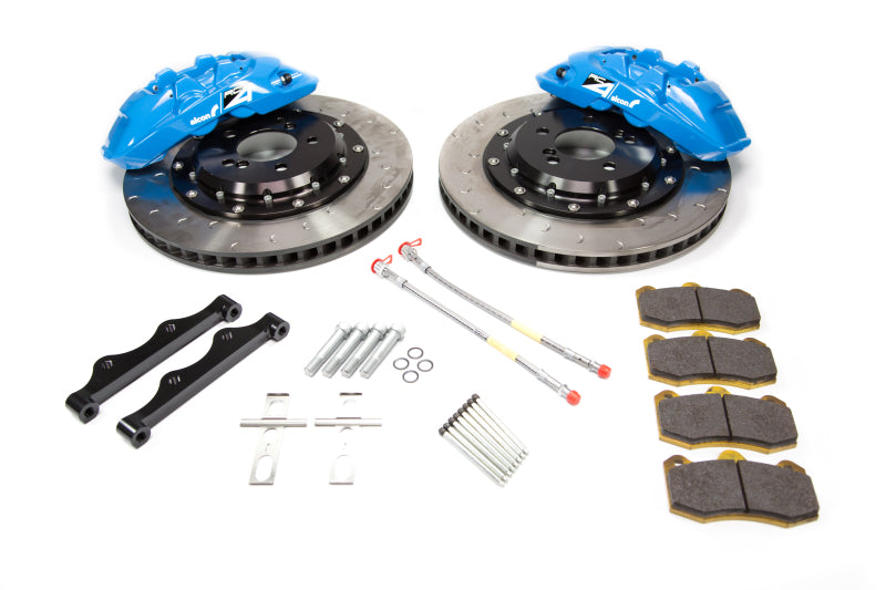 ALC Rear Brake Kits - Alcon 2009+ Nissan GT-R R35 380x33mm Rotor 4 Piston Caliper RC4 Rear Axle Kit - Sky Blue