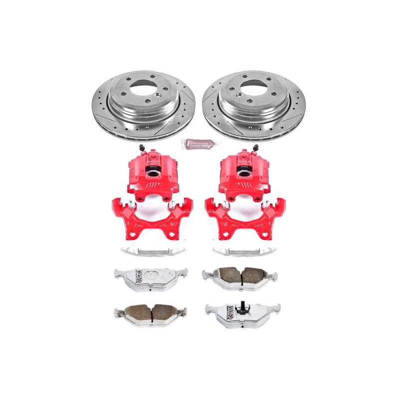 PSB Z26 Street Kit w/Cals - Power Stop 95-99 BMW M3 Rear Z26 Street Warrior Brake Kit w/Calipers