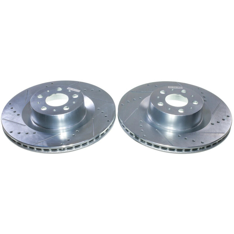 PSB Evolution Drill/Slot Rotor - Power Stop 20-24 Tesla Y Front Drilled & Slotted Rotor - Pair