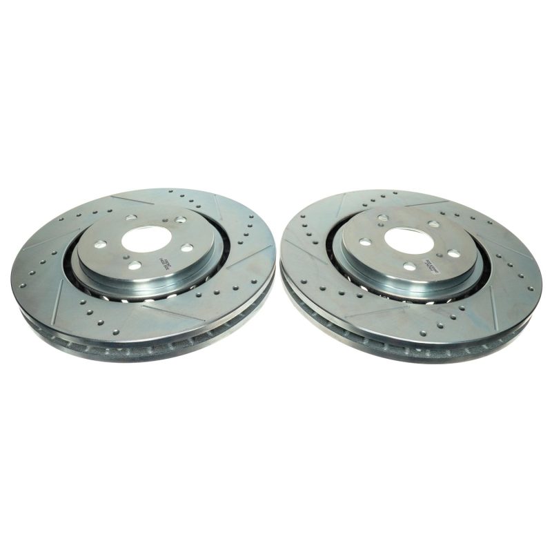 PSB Evolution Drill/Slot Rotor - Power Stop 21-22 Toyota Sienna Front Drilled & Slotted Rotor - Pair