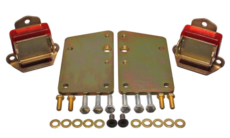 ES Motor Mounts - Red - Energy Suspension Ls Conversion Motor Mount Set - Red