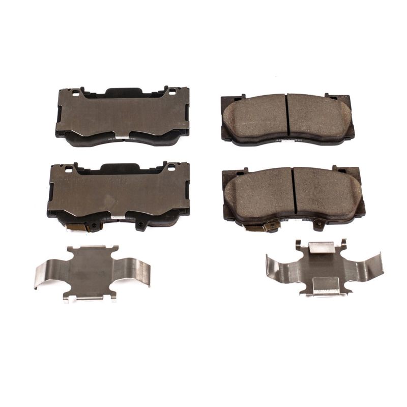 PSB Z17 Evolution Brake Pads - Power Stop 15-19 Ford Mustang Front Z17 Evolution Ceramic Brake Pads w/Hardware