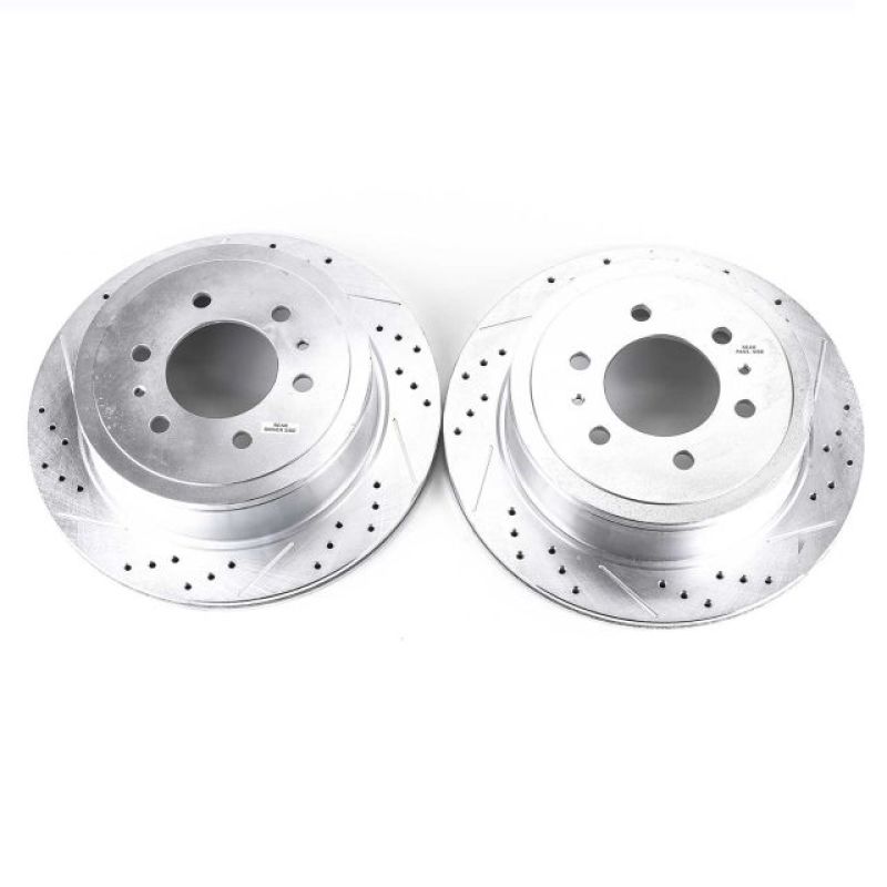 PSB Evolution Drill/Slot Rotor - Power Stop 04-11 Ford F-150 Rear Evolution Drilled & Slotted Rotors - Pair