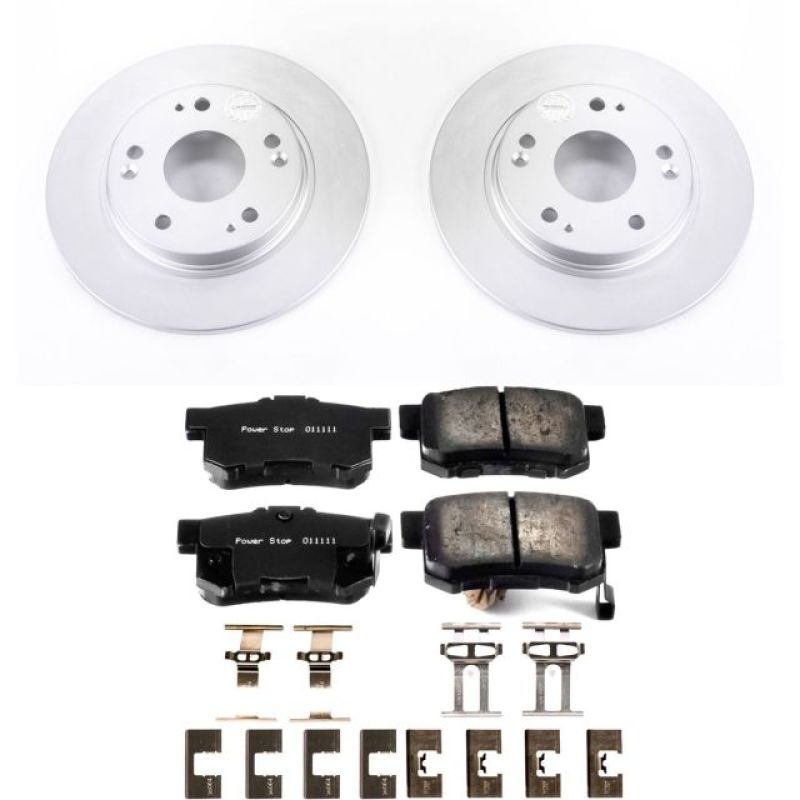 PSB Z17 Evolution Coated Kit - Power Stop 11-15 Honda CR-Z Rear Z17 Evolution Geomet Coated Brake Kit