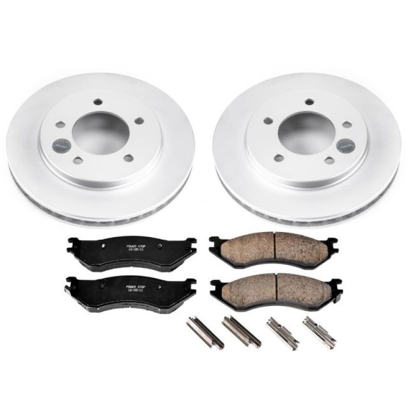 PSB Z17 Evolution Coated Kit - Power Stop 97-02 Ford Expedition Front Z17 Evolution Geomet Coated Brake Kit