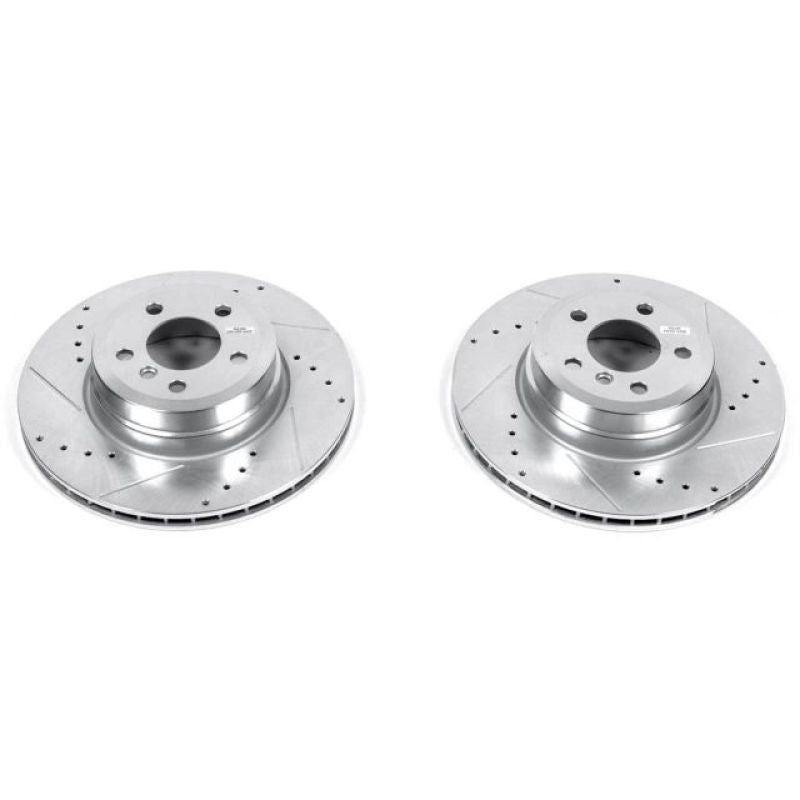 PSB Evolution Drill/Slot Rotor - Power Stop 07-18 BMW X5 Rear Evolution Drilled & Slotted Rotors - Pair