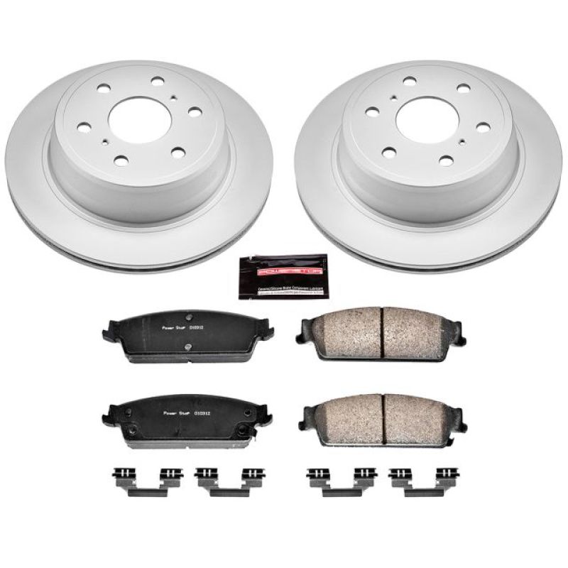 PSB Z17 Evolution Coated Kit - Power Stop 07-14 Cadillac Escalade Rear Z17 Evolution Geomet Coated Brake Kit