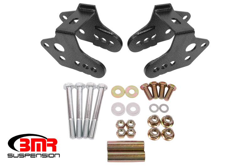 BMR Control Arms - BMR 79-04 Ford Mustang Control Arm Relocation Bracket - Black Hammertone