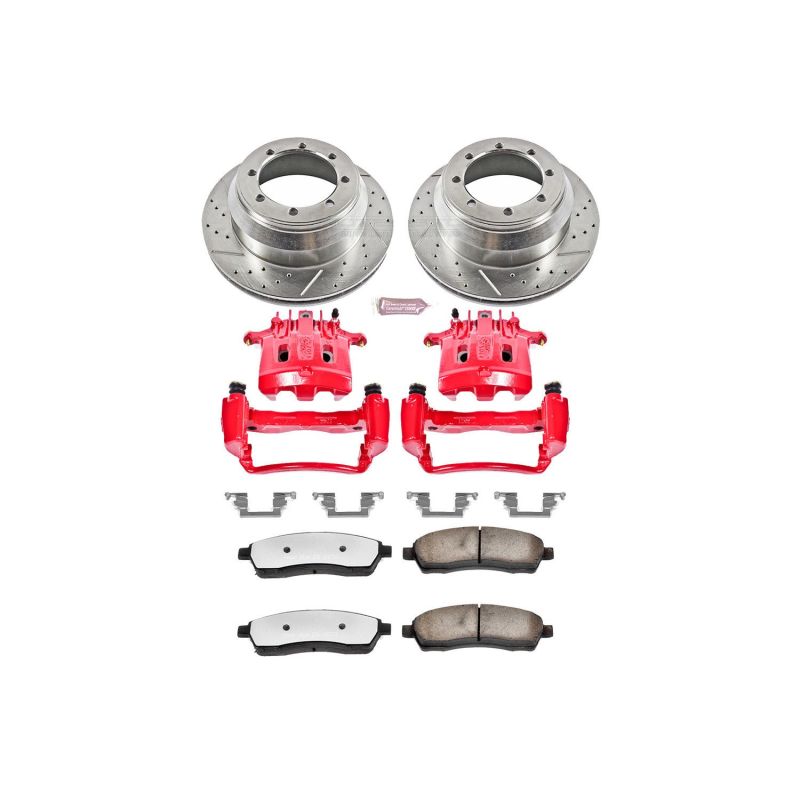 PSB Z36 Truck & Tow Kit - Power Stop 99-00 Ford F-350 Super Duty Rear Z36 Truck&Tow Kit w/Cals