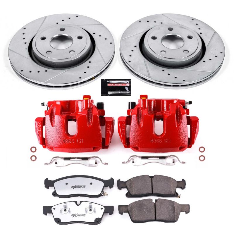 PSB Z36 Truck & Tow Kit - Power Stop 16-20 Jeep Grand Cherokee Front Z36 Truck & Tow Kit w/Cals