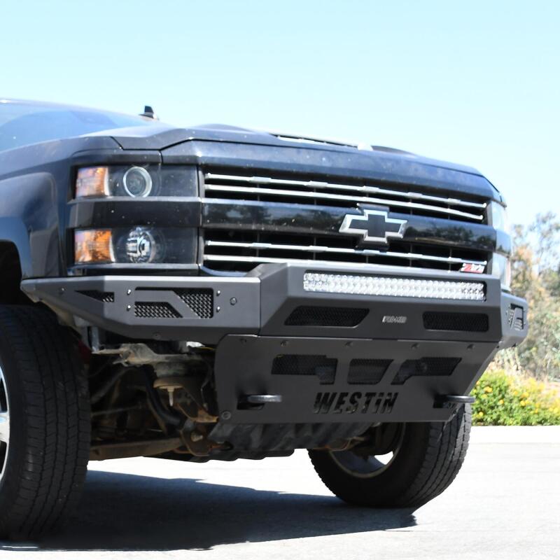 WES Pro-Mod Skid Plate - Westin 15-19 Chevrolet Silverado 2500/3500 Pro-Mod Skid Plate - Textured Black