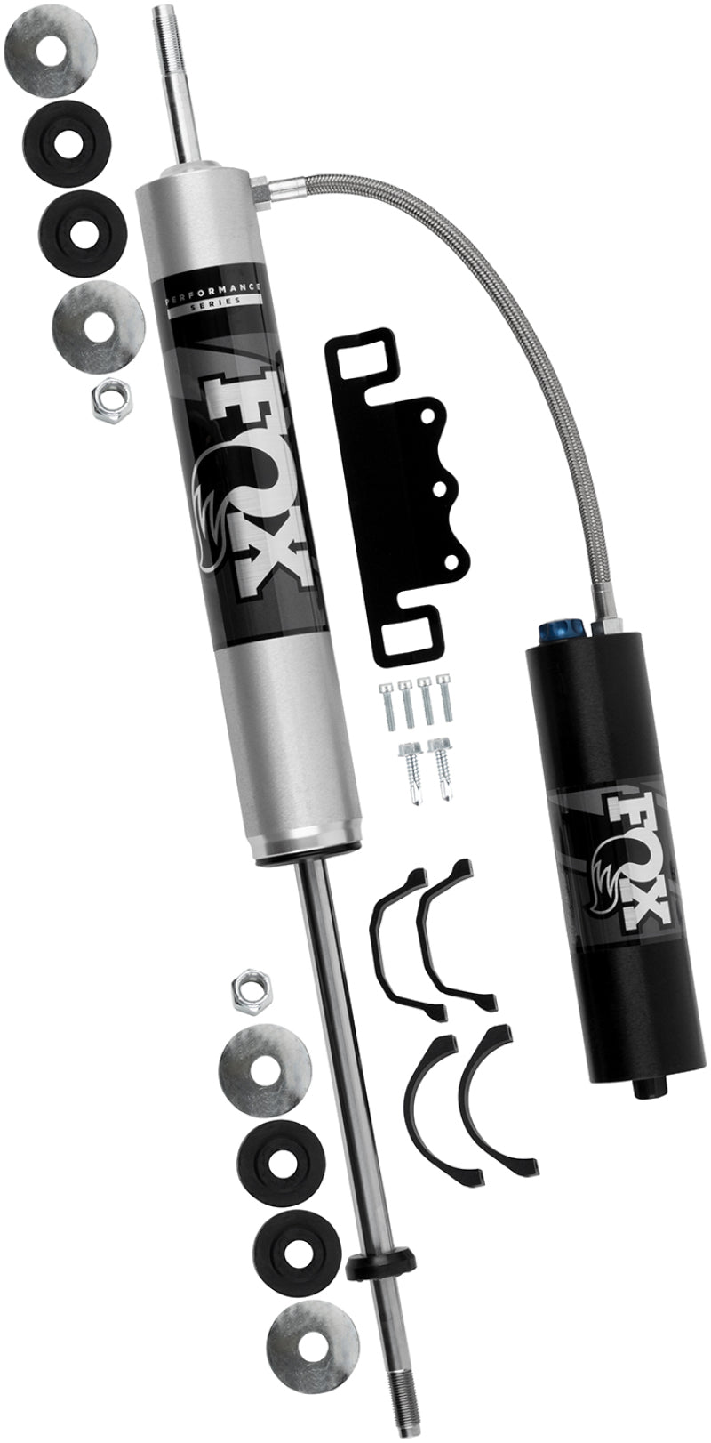 FOX 2.0 Perf Shock - Fox 88+ Nissan Patrol Y60 & Y61 2.0 Perf Series Frt Remote Reservoir Shock 0-1.5in Lift CD Adjuster