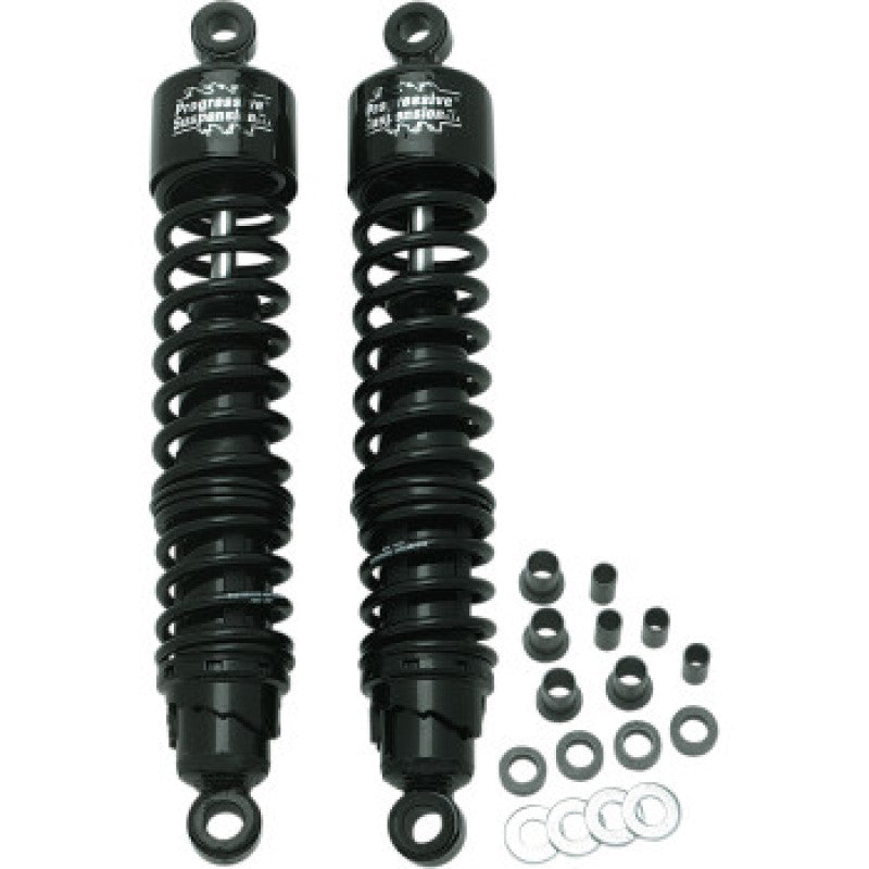 PGR 413 Shocks - Progressive Harley 413 Series Shocks 15.0in - Black