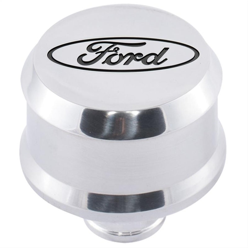 FR Breather Caps - Ford Racing Slant Edge Breather - Polished