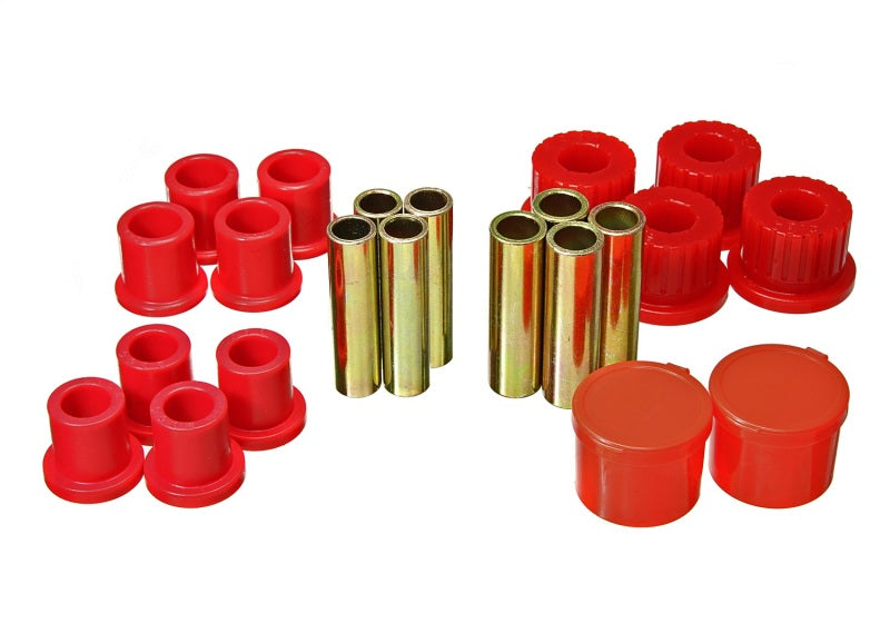 ES Leaf Spring Pads - Red - Energy Suspension 98-11 Ford Ranger 2/4WD Rear Leaf Spring Bushing Set - Red