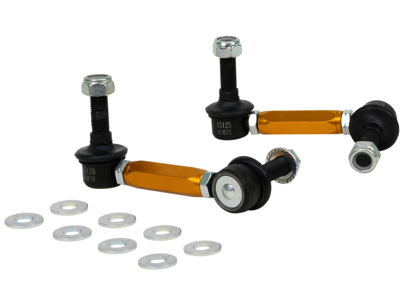 WL Sway Bar Links - Whiteline Universal Sway Bar Link Assembly Heavy Duty Adjustable Steel Ball 115mm Size