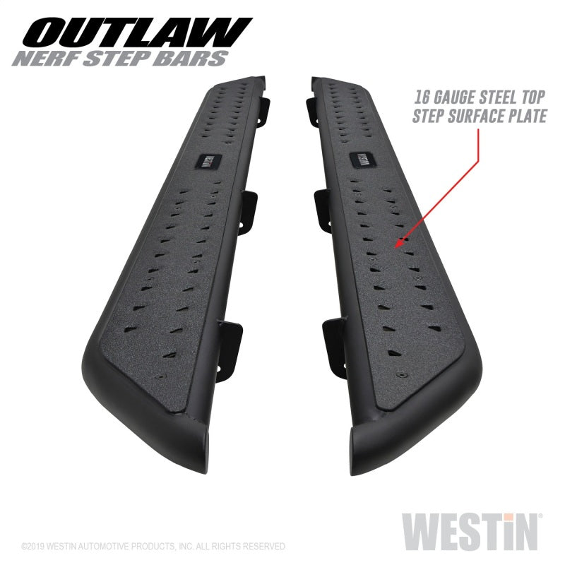 WES Nerf Bars - Outlaw - Westin 2019 Dodge Ram Crew Cab ( Excludes 1500 Classic) Outlaw Nerf Step Bars