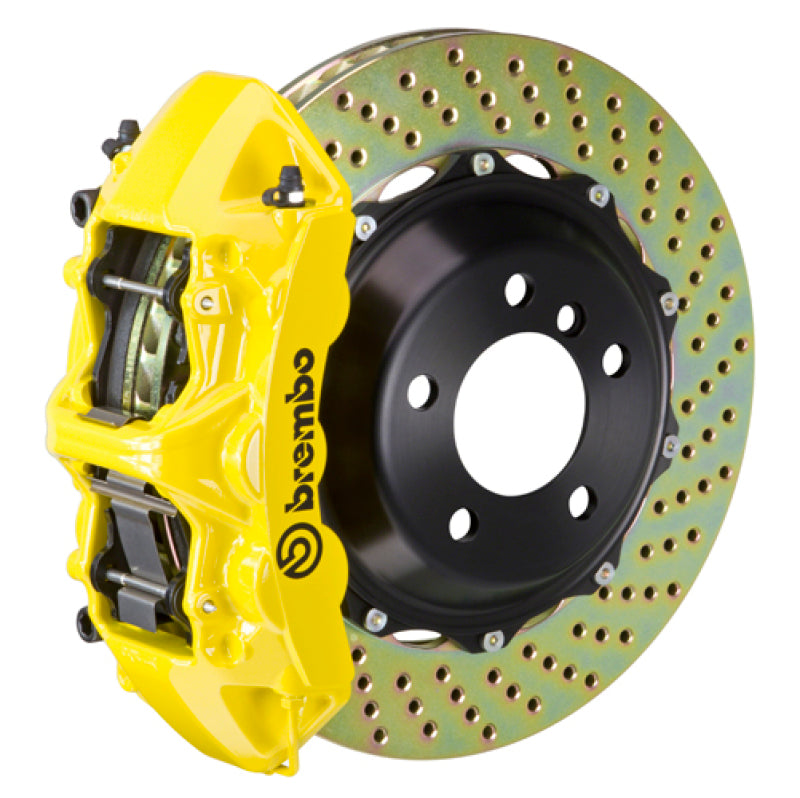BRB Big Brake Kits - Brembo 08-17 A5/09-16 A4/09-17 Q5 2.0T/3.2FSI Fr GT BBK 6Pist Cast 355x32 2pc Rotor Drilled- Yellow