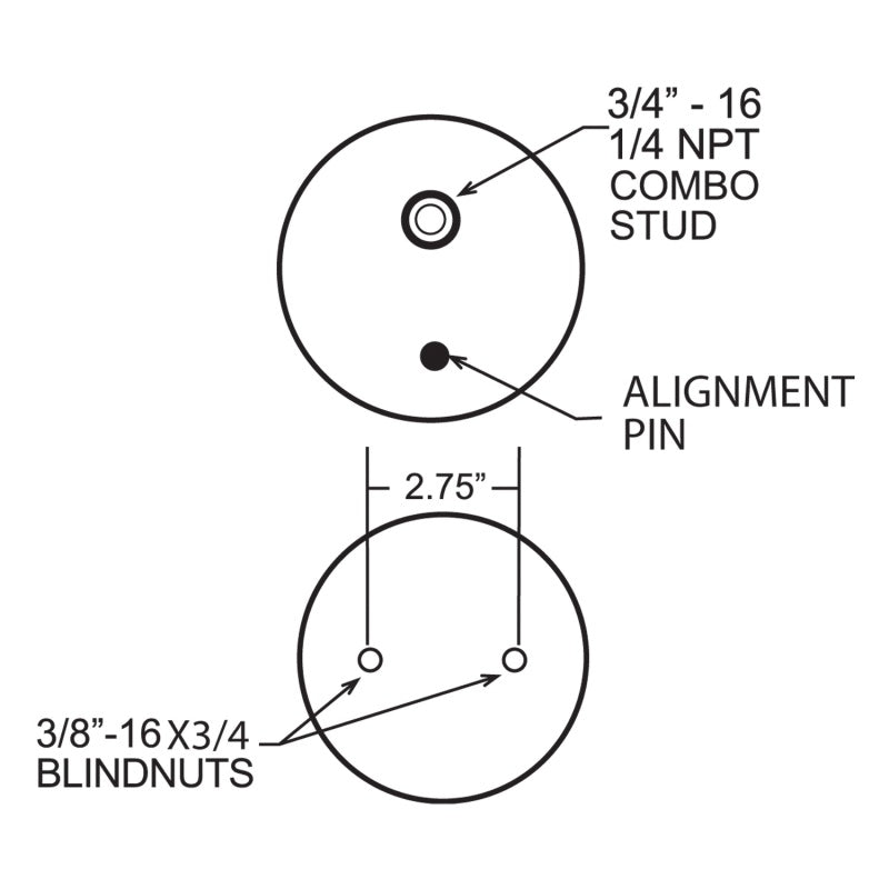 FIR Replacement Air Springs - Firestone Ride-Rite Replacement Air Spring 26C 3/4CFOFF 2BN (W217607701)