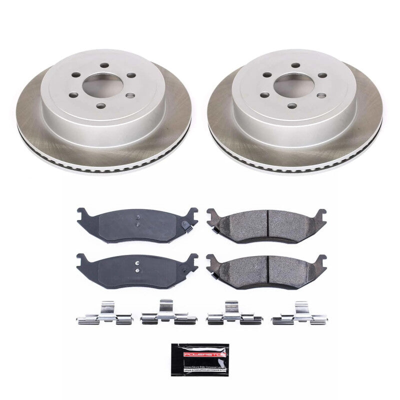 PSB Semi-Coated Rotor Kits - Power Stop 2003 Dodge Durango Rear Semi-Coated Rotor Kit