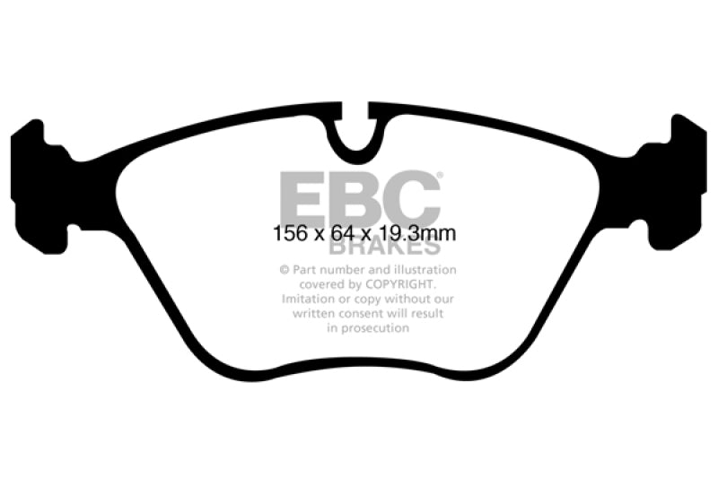 EBC Redstuff Brake Pad Sets - EBC 10-14 BMW X5 4.4 Twin Turbo (50) Redstuff Front Brake Pads