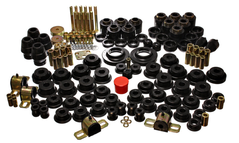 ES Hyper-Flex Sets - Black - Energy Suspension 97-06 Jeep Wrangler TJ (w/ 1in Body Lift Kit) Black Hyper-Flex Master Bushing Set