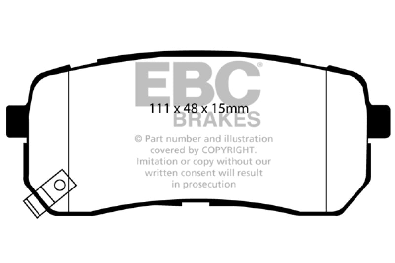 EBC Ultimax2 Brake Pad Sets - EBC 15+ Kia Sedona 3.3 Ultimax2 Rear Brake Pads