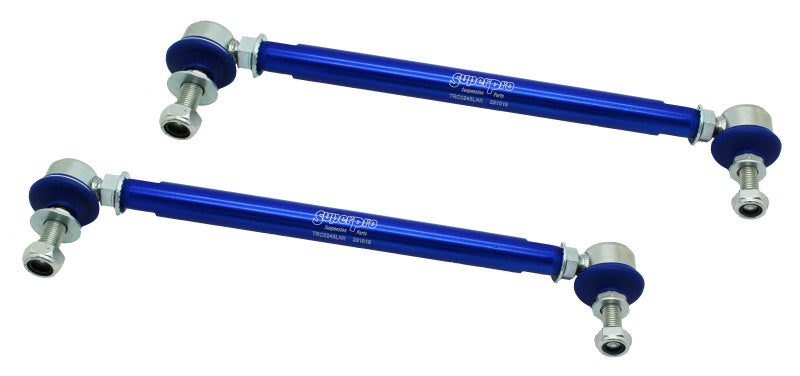 SPR Sway Bar Links - SuperPro 2008 Pontiac G8 Base Front HD Adjustable End Link Set (10mm Studs 300mm-345mm Length)