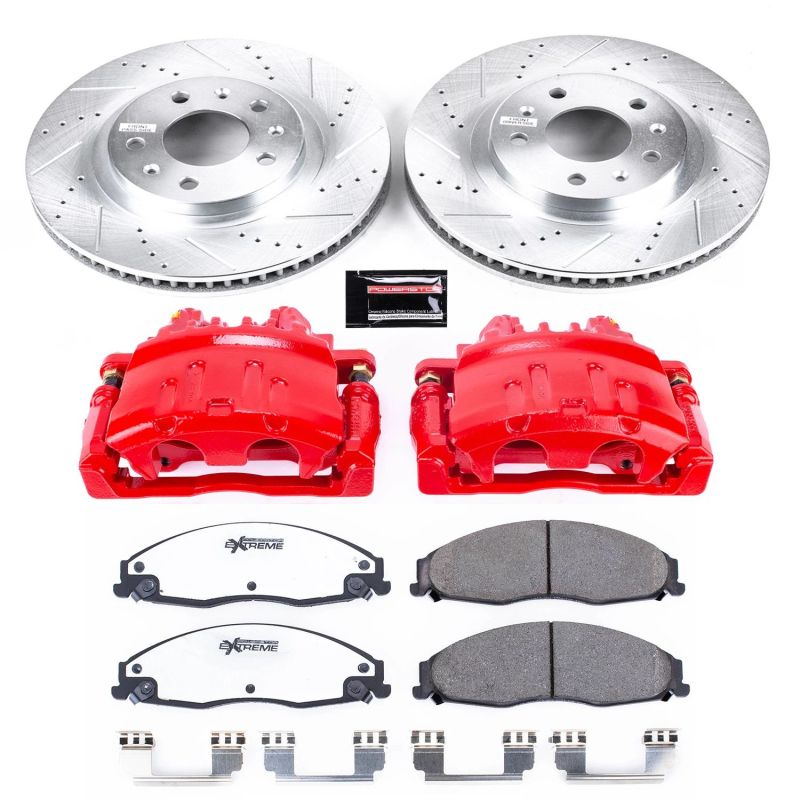 PSB Z26 Street Kit w/Cals - Power Stop 03-07 Cadillac CTS Front Z26 Street Warrior Brake Kit w/Calipers