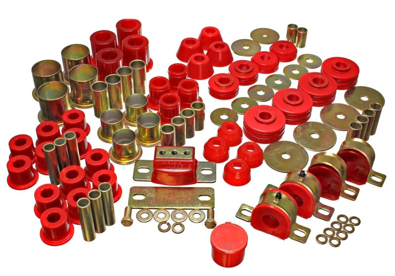 ES Hyper-Flex Sets - Red - Energy Suspension 73-80 Chevrolet / GMC 2WD 1/2 Ton Pickup Red Hyper-flex Master Bushing Set