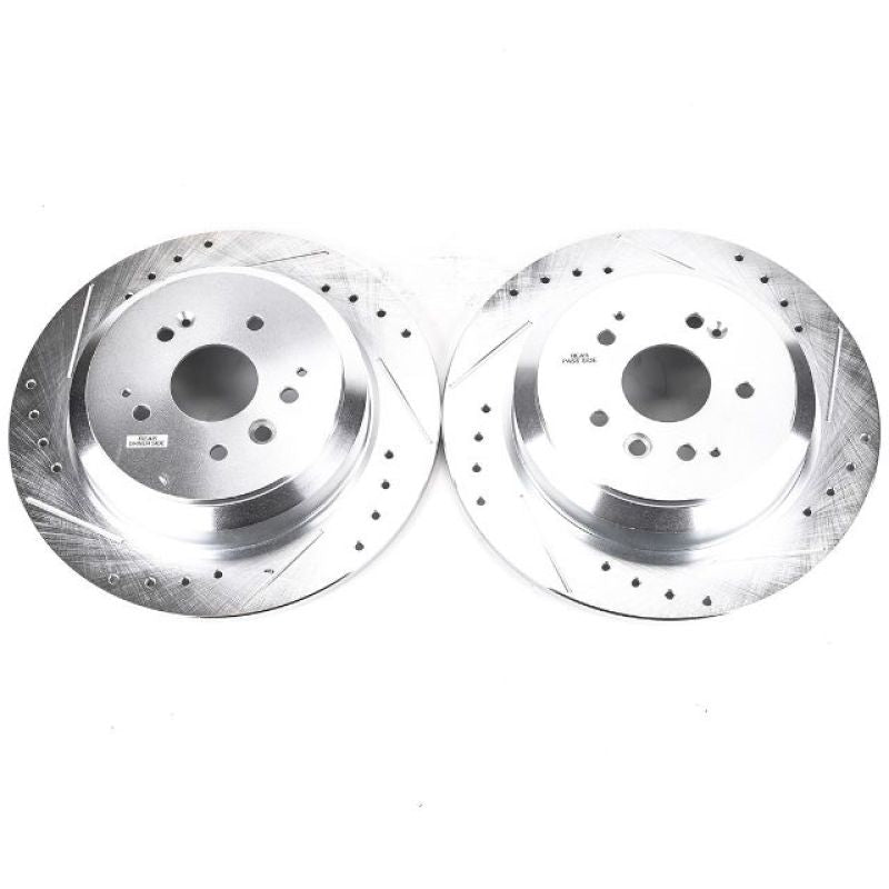PSB Evolution Drill/Slot Rotor - Power Stop 14-16 Acura MDX Rear Evolution Drilled & Slotted Rotors - Pair