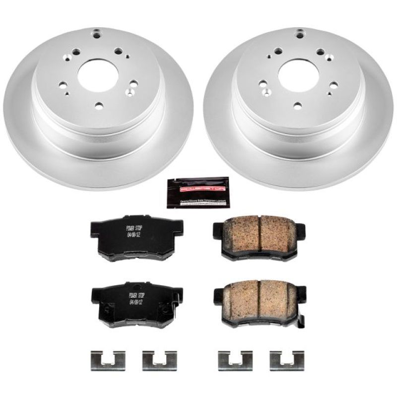 PSB Z17 Evolution Coated Kit - Power Stop 07-09 Acura RDX Rear Z17 Evolution Geomet Coated Brake Kit